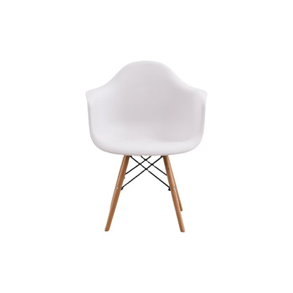 Silla Delia, Color Blanco, Con espaldar y patas en Madera