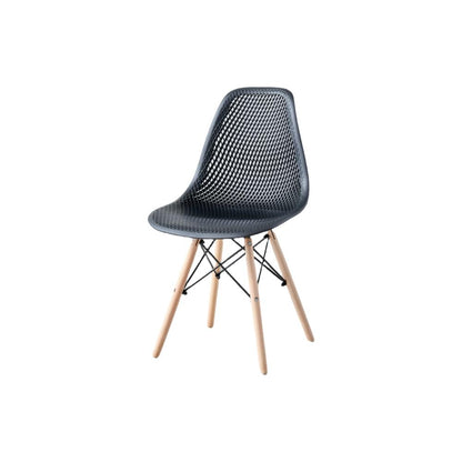 Silla Marcus, Color Negro, Con espaldar y patas en Madera