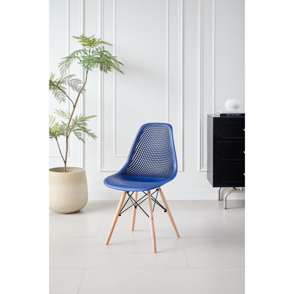Combo Flora, Incluye una Mesa y 4 Sillas Color Azul