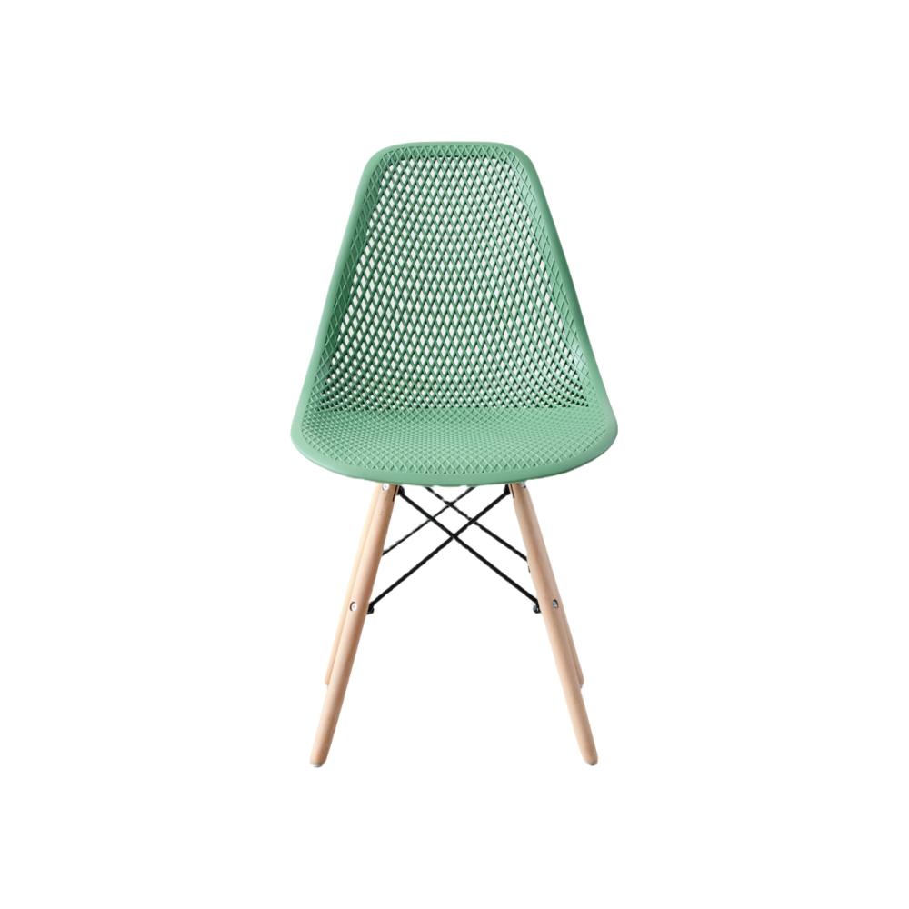 Silla Marcus, Color Verde Oliva, Con espaldar y patas en Madera