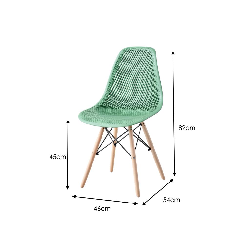 Silla Marcus, Color Verde Oliva, Con espaldar y patas en Madera