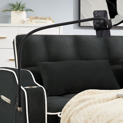 Sofá cama convertible con puertos USB, sofá cama extraíble con soporte