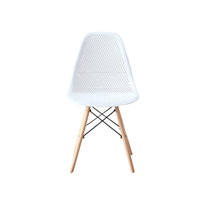 Silla Marcus, Color Blanco, Con espaldar y patas en Madera X2