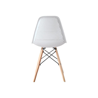 Silla Marcus, Color Blanco, Con espaldar y patas en Madera X2