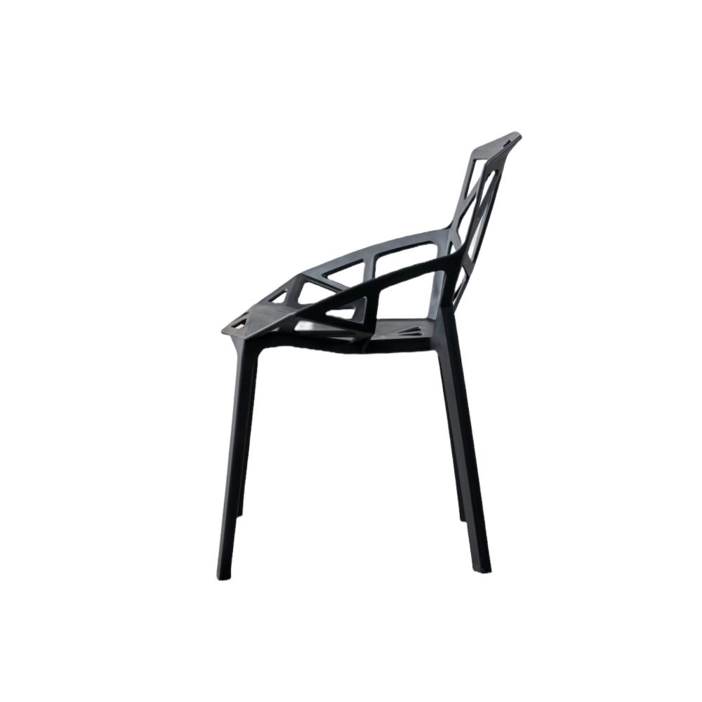 Silla Roxy, Color Negro, Con espaldar y diseño Moderno X2