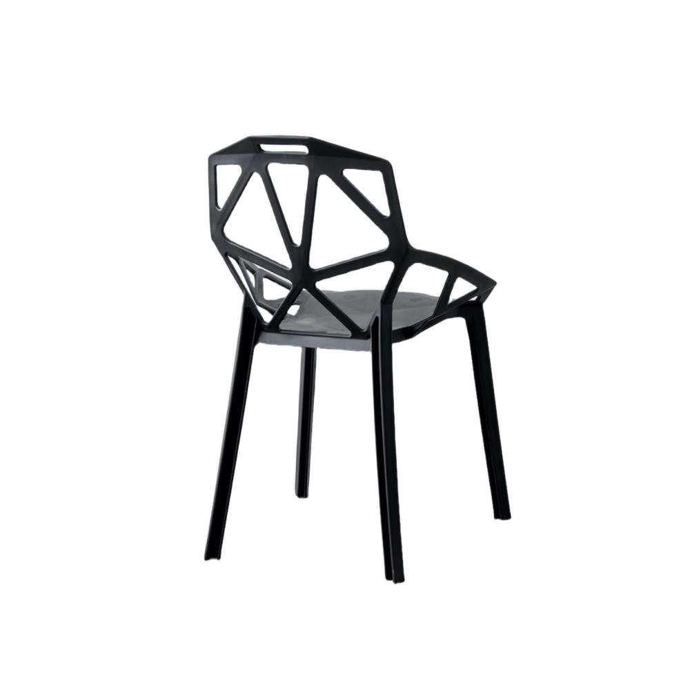 Silla Roxy, Color Negro, Con espaldar y diseño Moderno X2