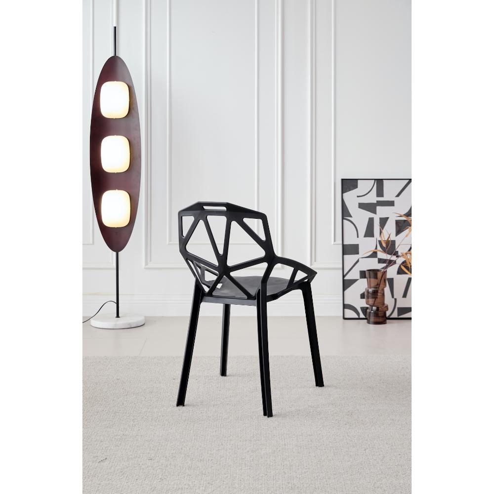 Silla Roxy, Color Negro, Con espaldar y diseño Moderno X2