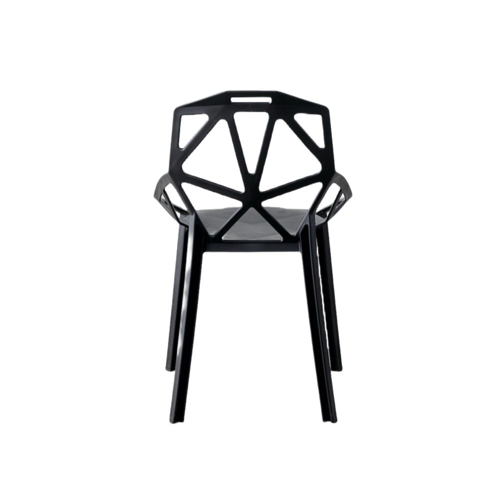 Silla Roxy, Color Negro, Con espaldar y diseño Moderno X2