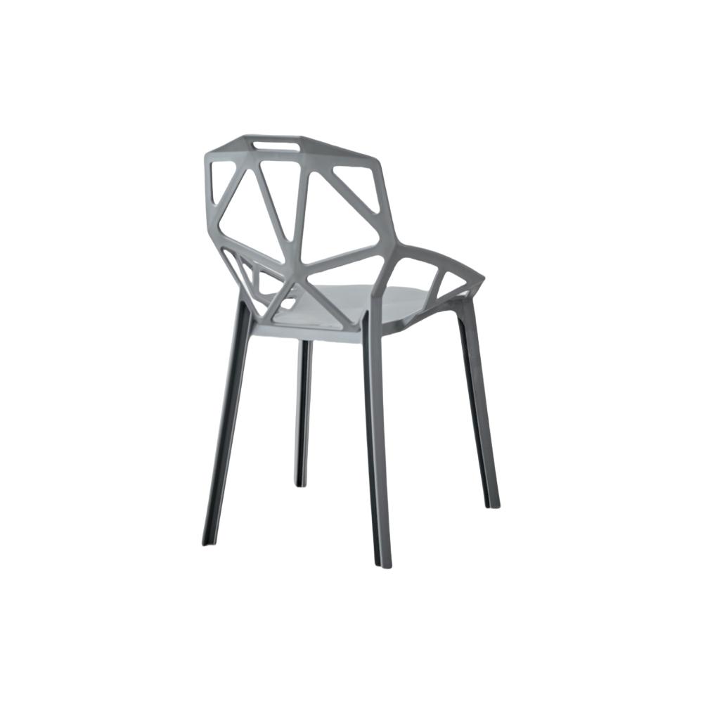 Silla Roxy, Color Gris Oscuro, Con espaldar y diseño Moderno X2