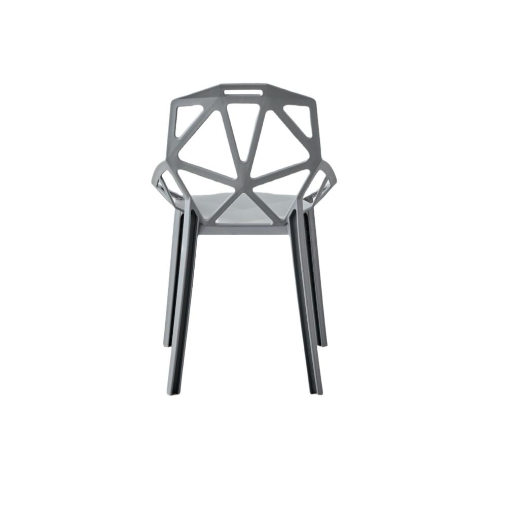 Silla Roxy, Color Gris Oscuro, Con espaldar y diseño Moderno X2