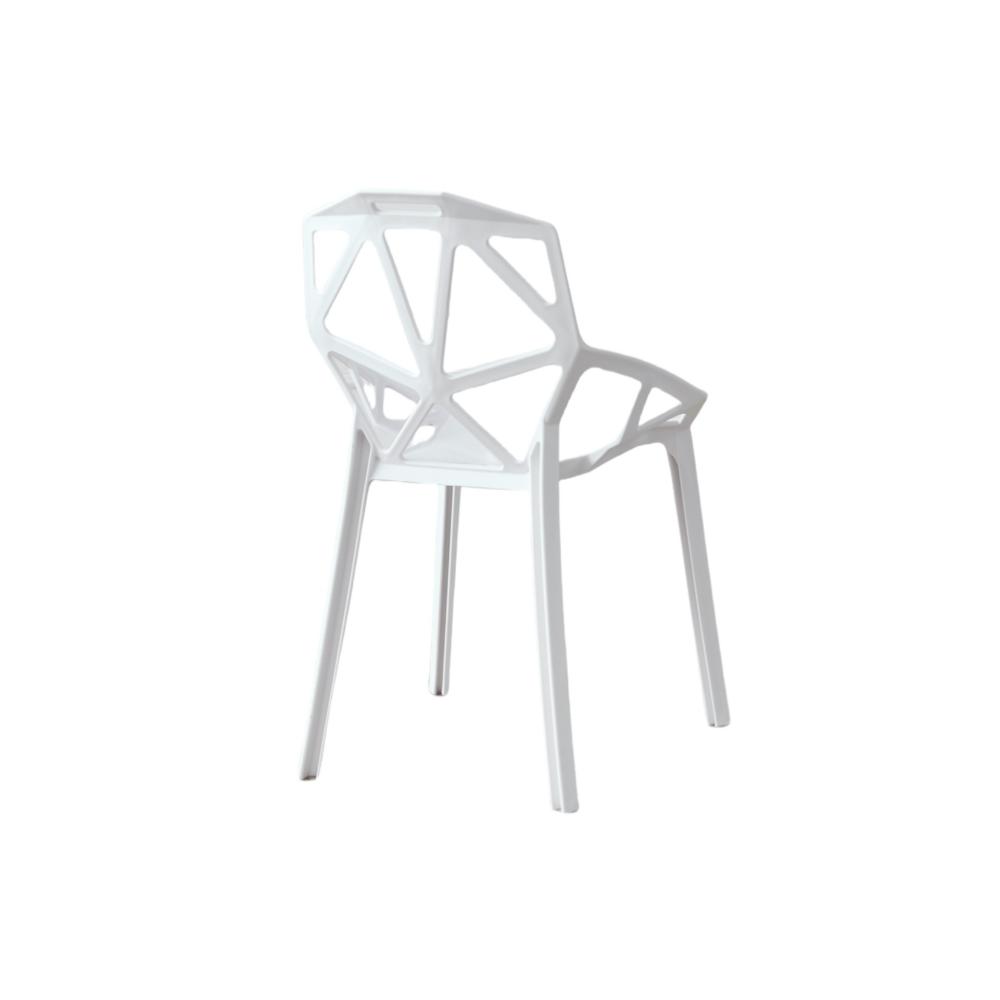 Silla Roxy, Color Blanco, Con espaldar y diseño Moderno X4