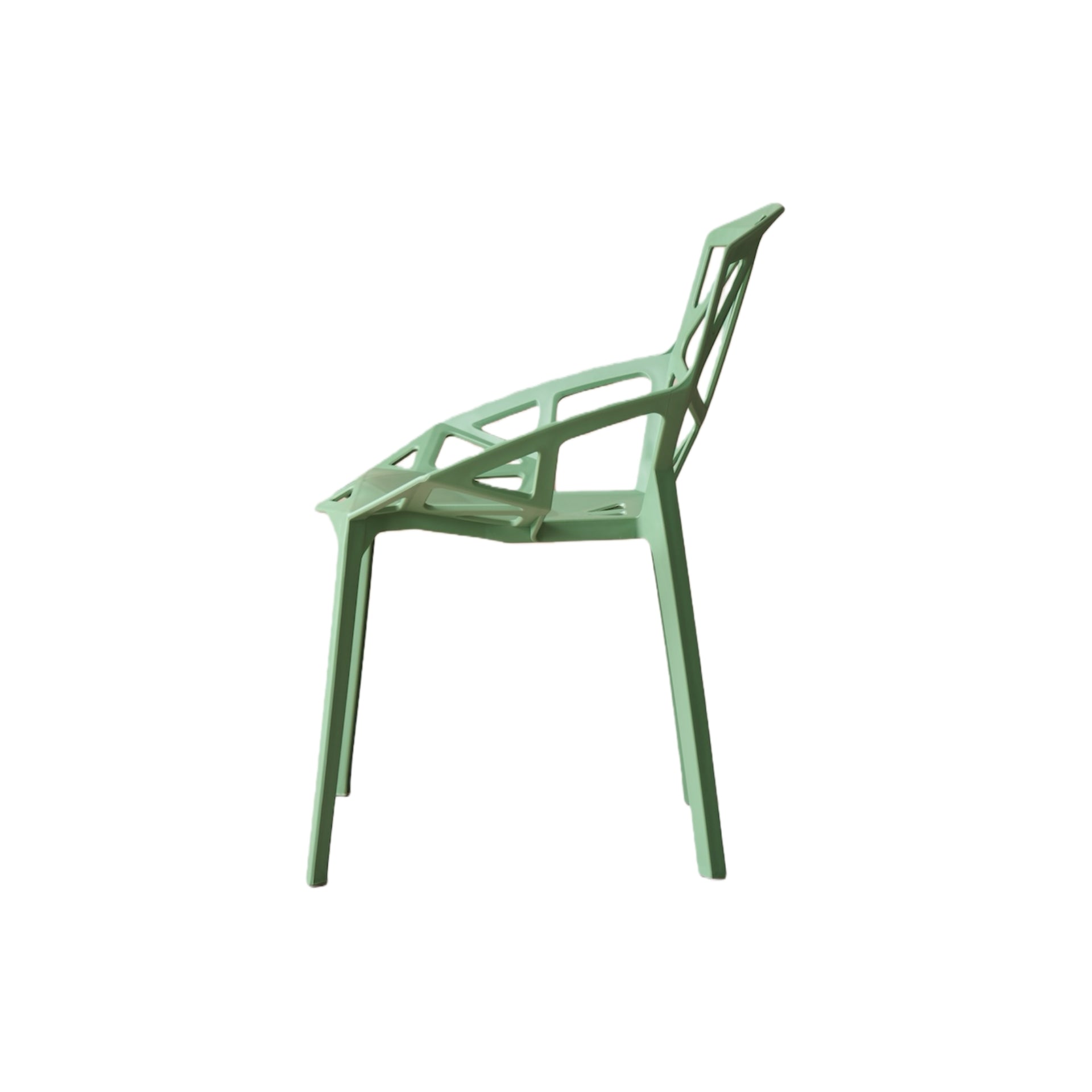 Silla Roxy, Color Verde, con Espaldar y Diseño Moderno