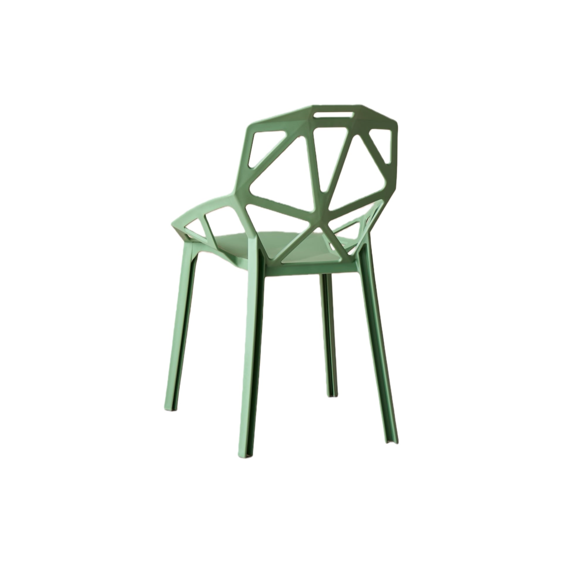 Silla Roxy, Color Verde, con Espaldar y Diseño Moderno