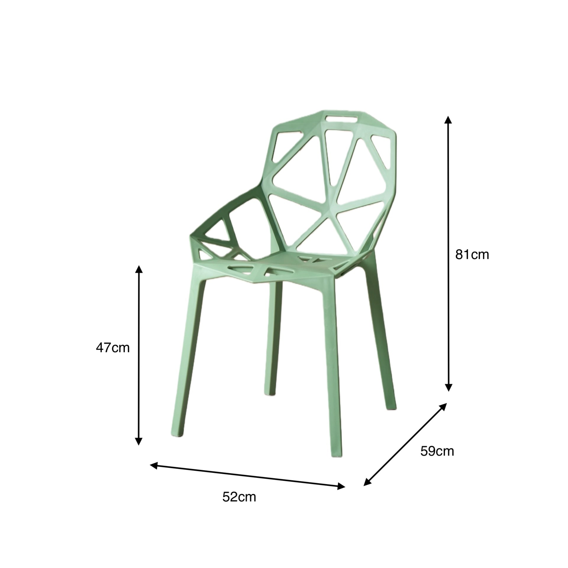 Silla Roxy, Color Verde, con Espaldar y Diseño Moderno