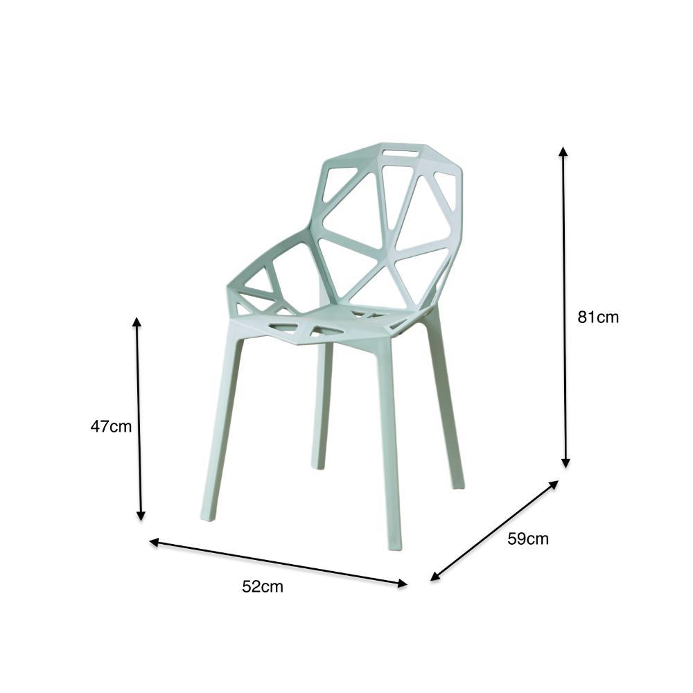 Silla Roxy, Color Azul Claro, con Espaldar y Diseño Moderno