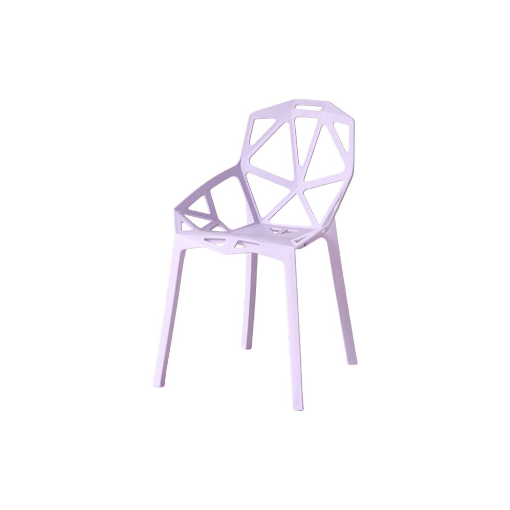 Set de 2 Sillas Roxy, Color Lila, con Espaldar y Diseño Moderno