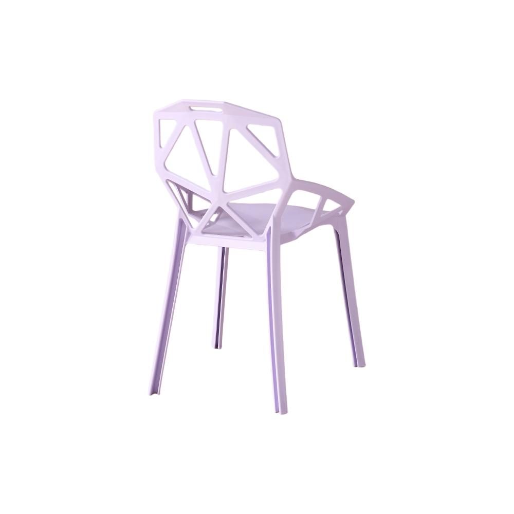 Silla Roxy, Color Lila, con Espaldar y Diseño Moderno