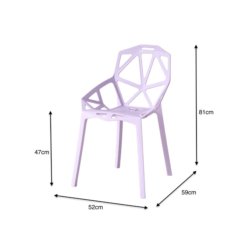 Silla Roxy, Color Lila, con Espaldar y Diseño Moderno