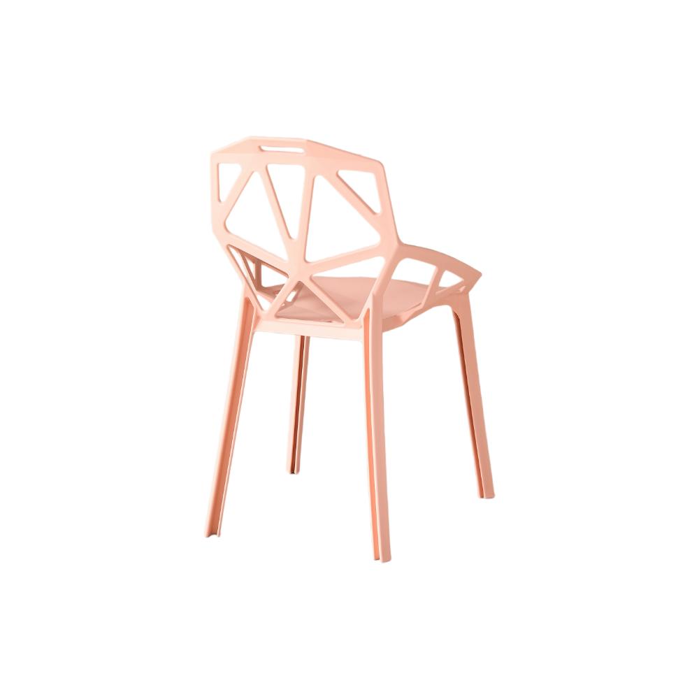 Silla Roxy, Color Mandarina, con Espaldar y Diseño Moderno