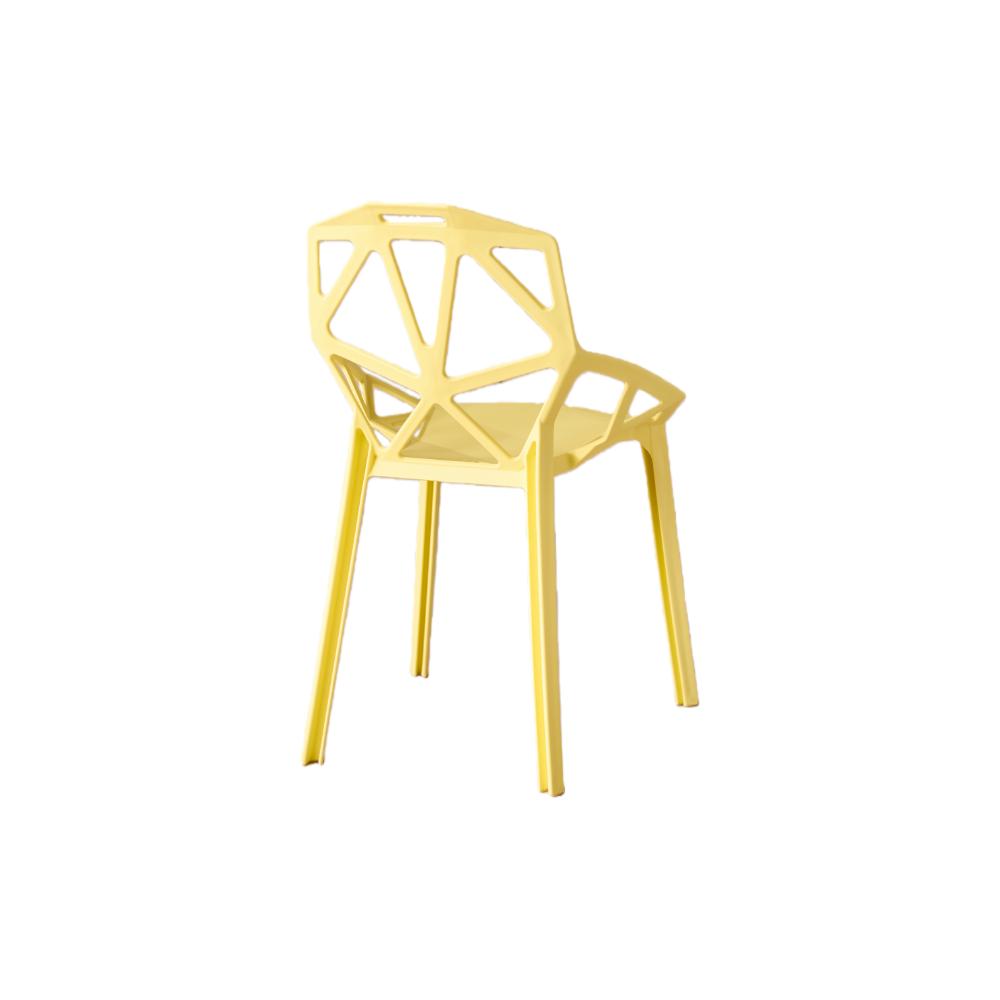Silla Roxy, Color Amarillo, Con espaldar y diseño Moderno X2