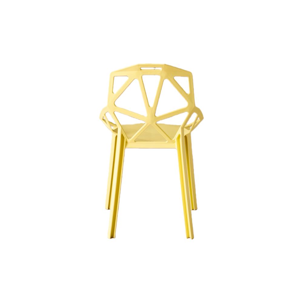 Silla Roxy, Color Amarillo, Con espaldar y diseño Moderno X2