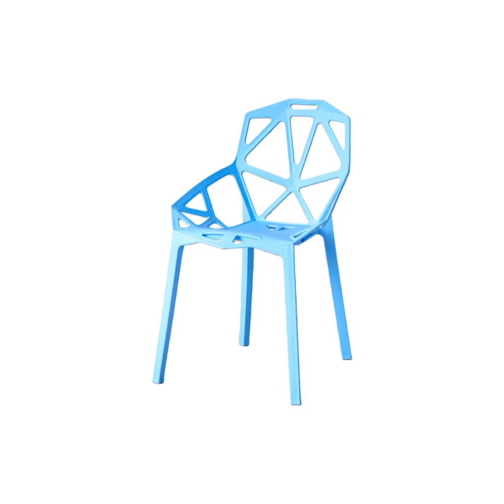 Silla Roxy, Color Azul, Con espaldar y diseño Moderno X4