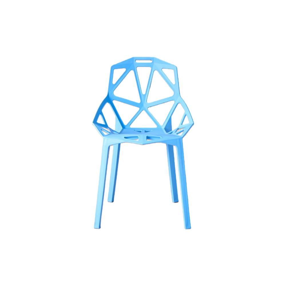 Silla Roxy, Color Azul, Con espaldar y diseño Moderno X4