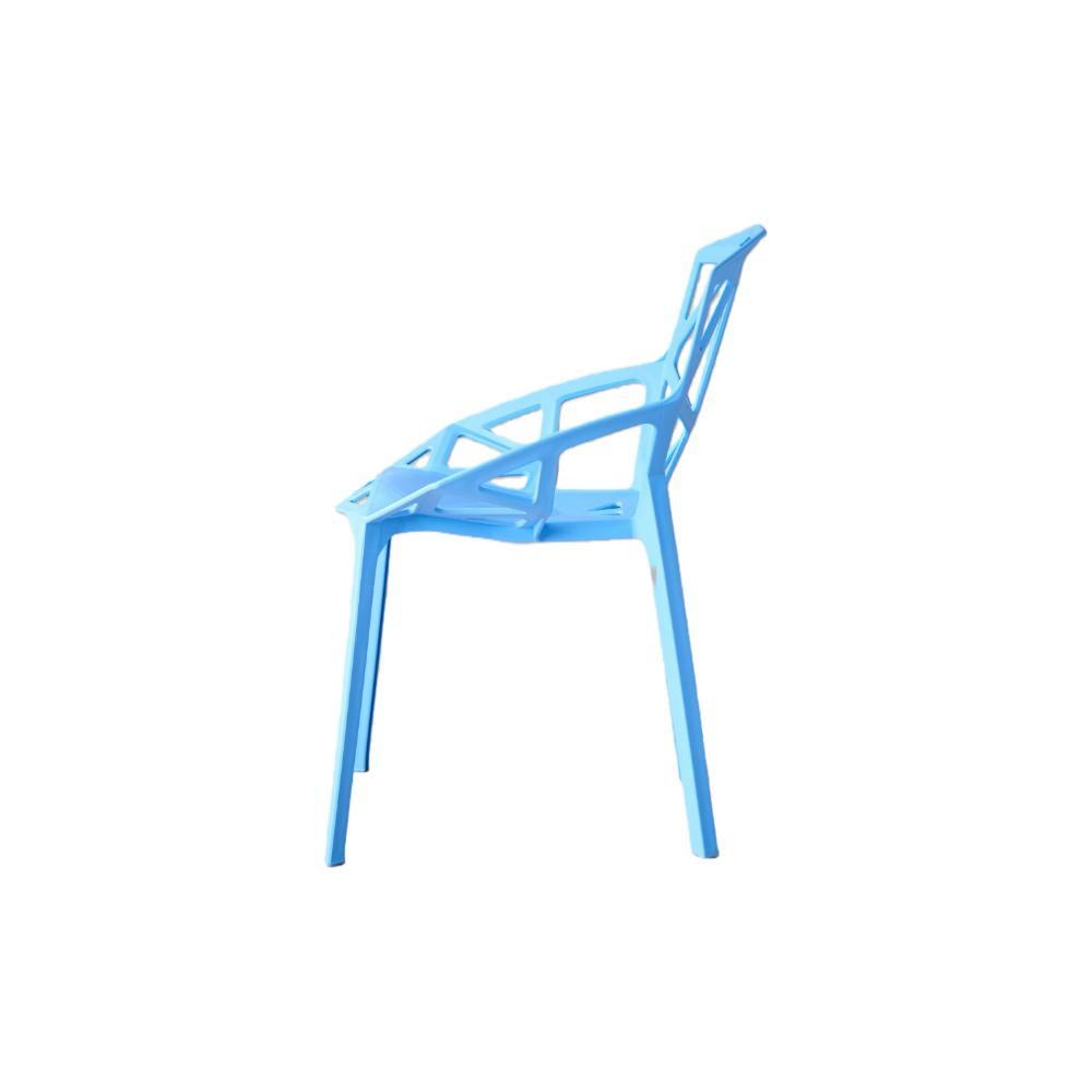 Silla Roxy, Color Azul, Con espaldar y diseño Moderno X4