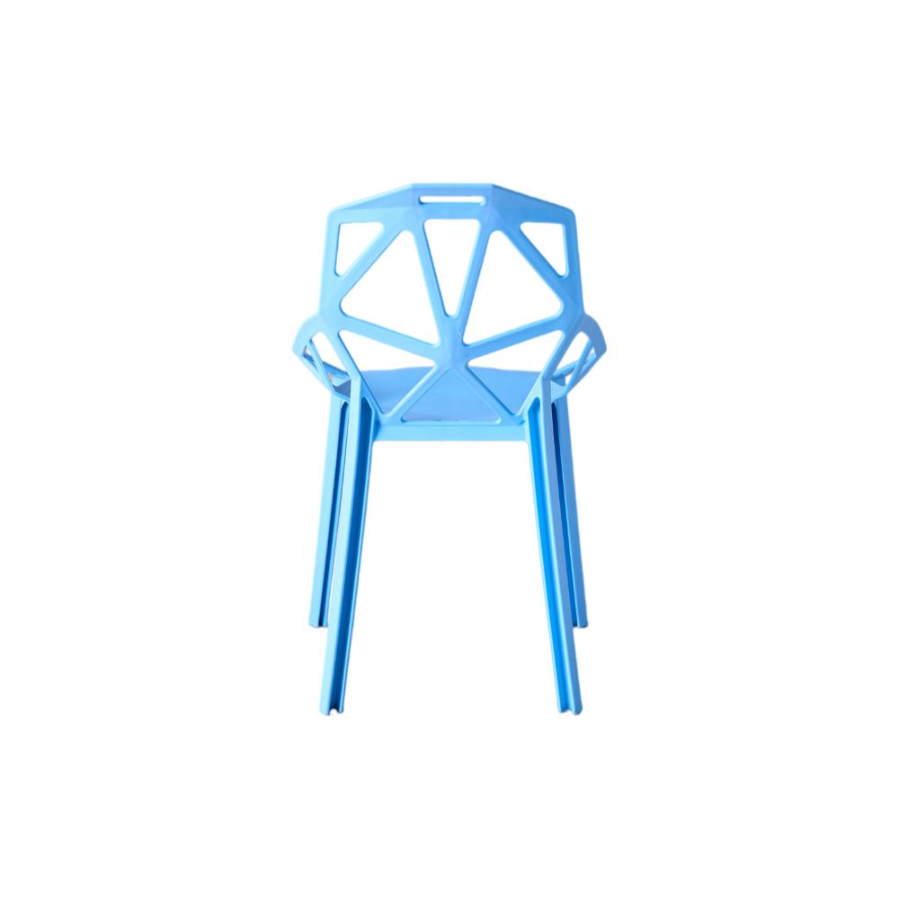 Silla Roxy, Color Azul, Con espaldar y diseño Moderno X4