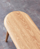 Banco de comedor de madera para interiores, banco de mesa de roble para