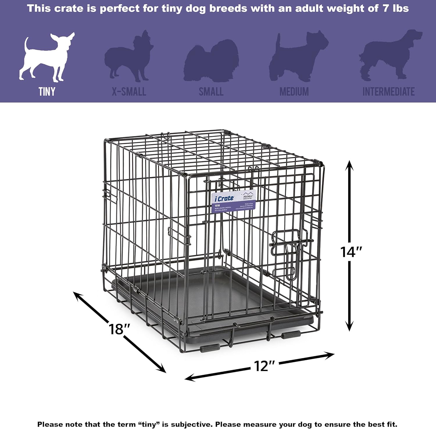 MidWest Homes for Pets - Jaula para perros iCrate de una puerta, mejorada,...