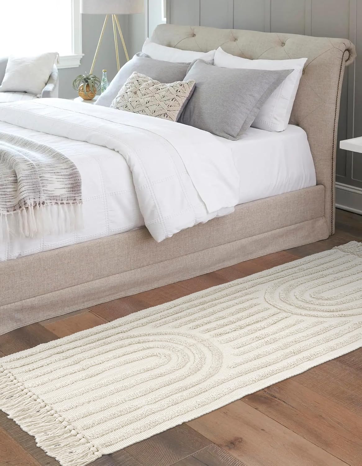 Lanffia Alfombra de pasillo de 2 x 5 pies, lavable para cocina, moderna, para...