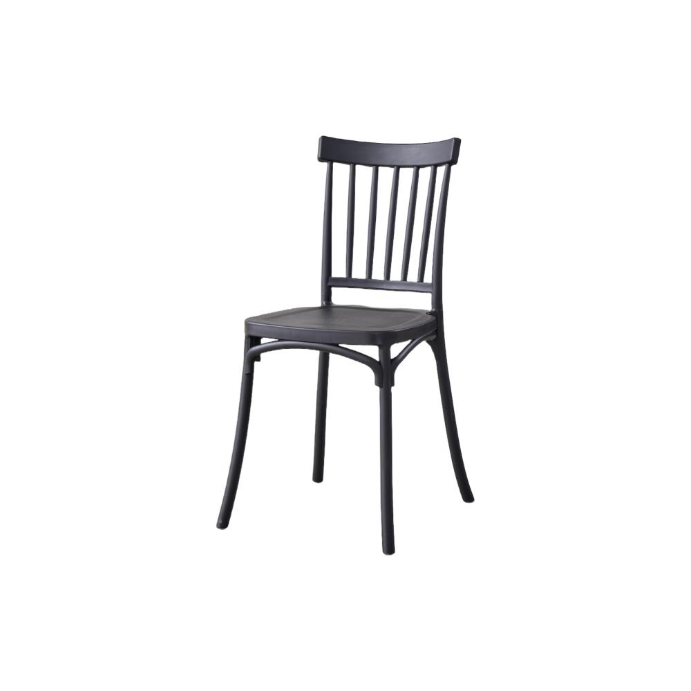 Silla Claus, Color Negro, Con espaldar y diseño minimalista