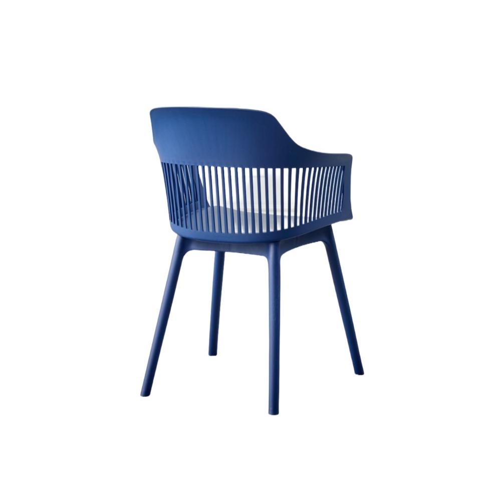Silla Con Cojin Max, Color Azul, Con espaldar en rejilla