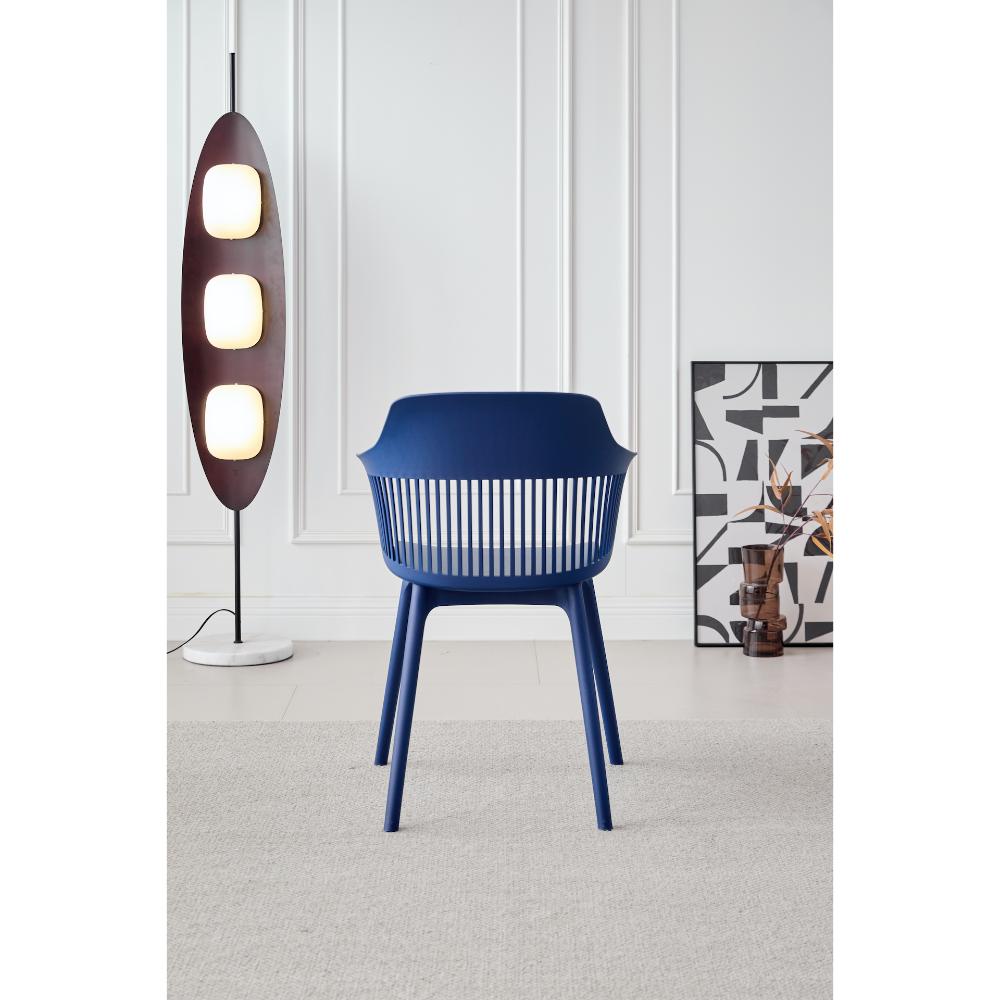 Silla Con Cojin Max, Color Azul, Con espaldar en rejilla X4