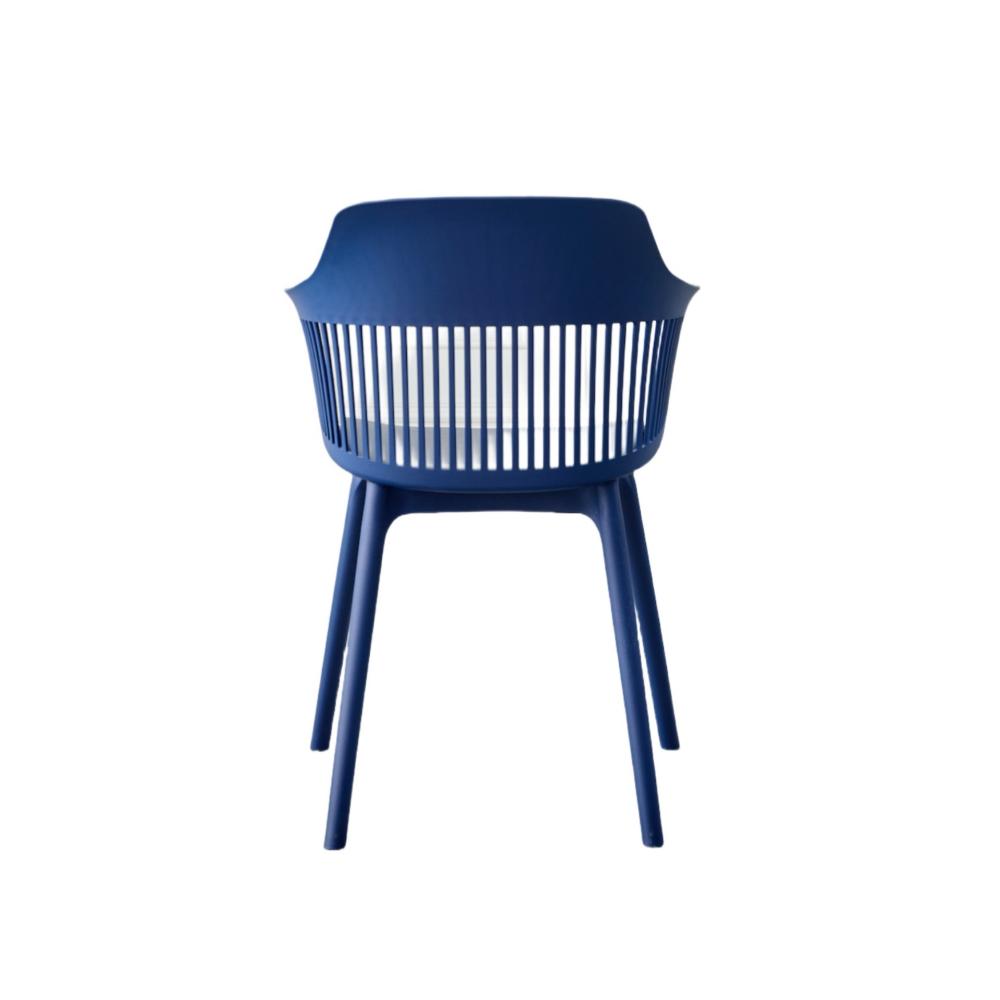 Silla Con Cojin Max, Color Azul, Con espaldar en rejilla