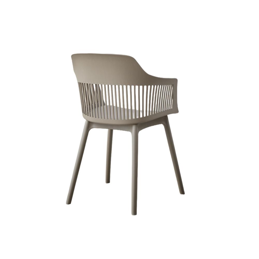 Silla Con Cojin Max, Color Taupe, Con espaldar y cojín
