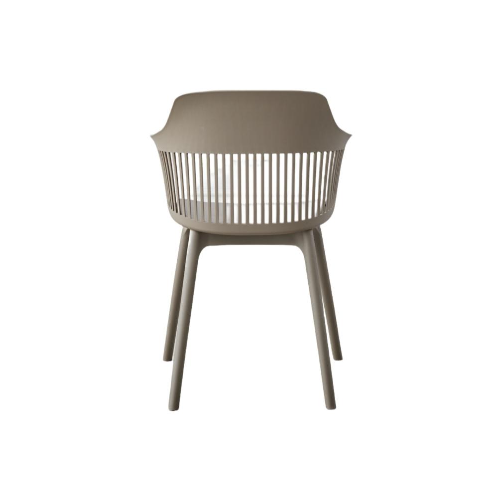 Silla Con Cojin Max, Color Taupe, Con espaldar en rejilla X2