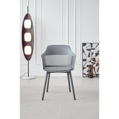 Silla Con Cojin Max, Color Gris Oscuro, Con espaldar y cojín