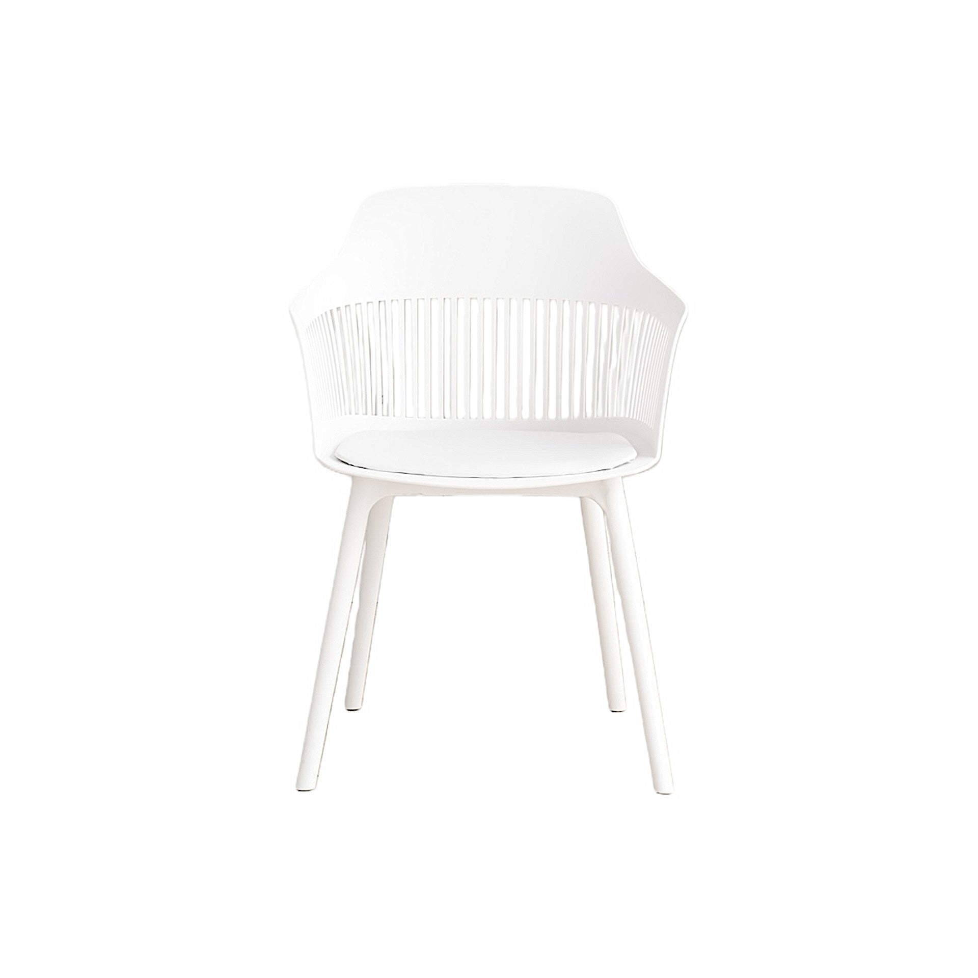Silla Con Cojin Max, Color Blanco, Con espaldar en rejilla