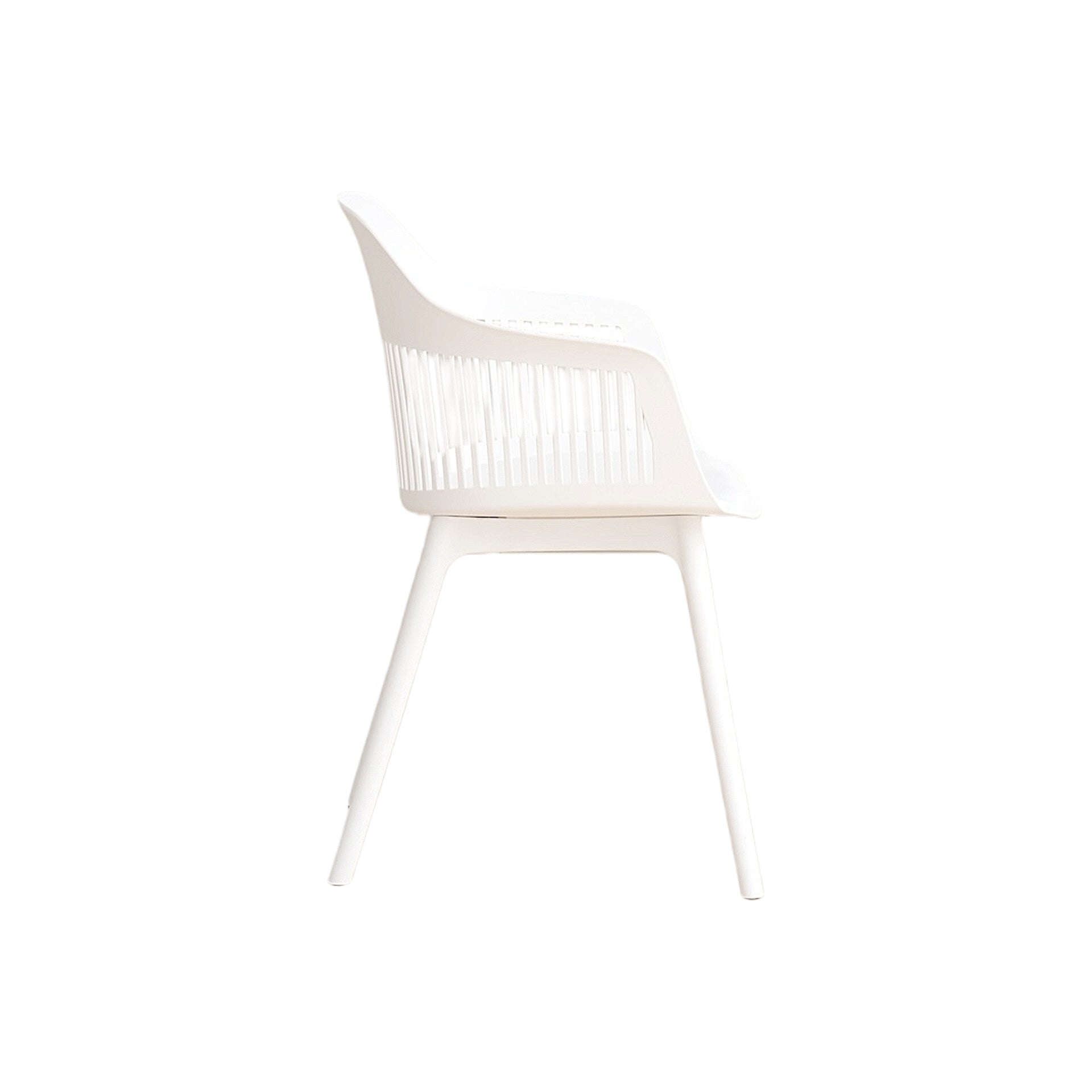 Silla Con Cojin Max, Color Blanco, Con espaldar en rejilla