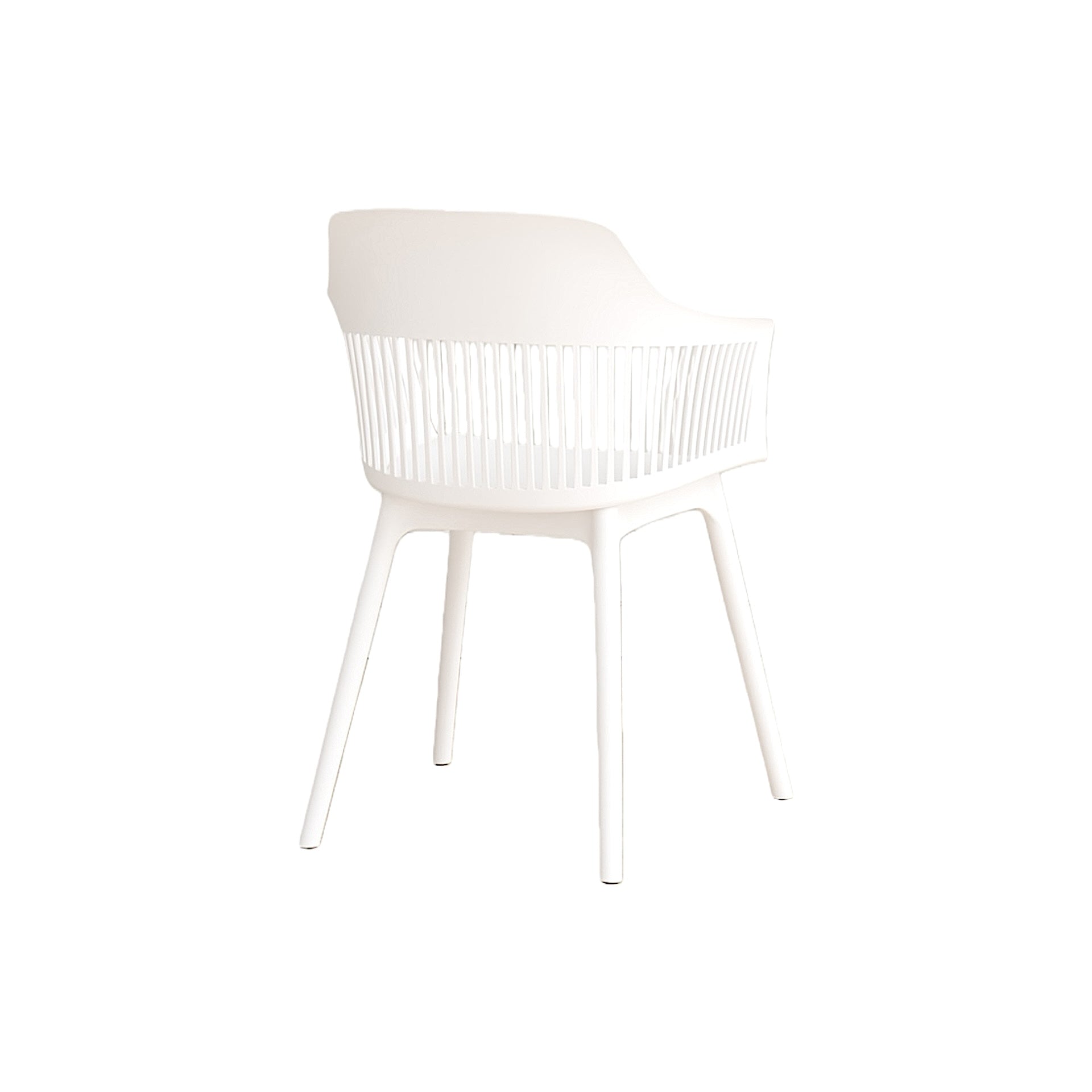 Silla Con Cojin Max, Color Blanco, Con espaldar en rejilla