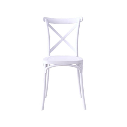 Silla Betany, Color Blanco, Con espaldar y diseño minimalista X4