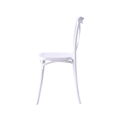 Silla Betany, Color Blanco, Con espaldar y diseño minimalista X4