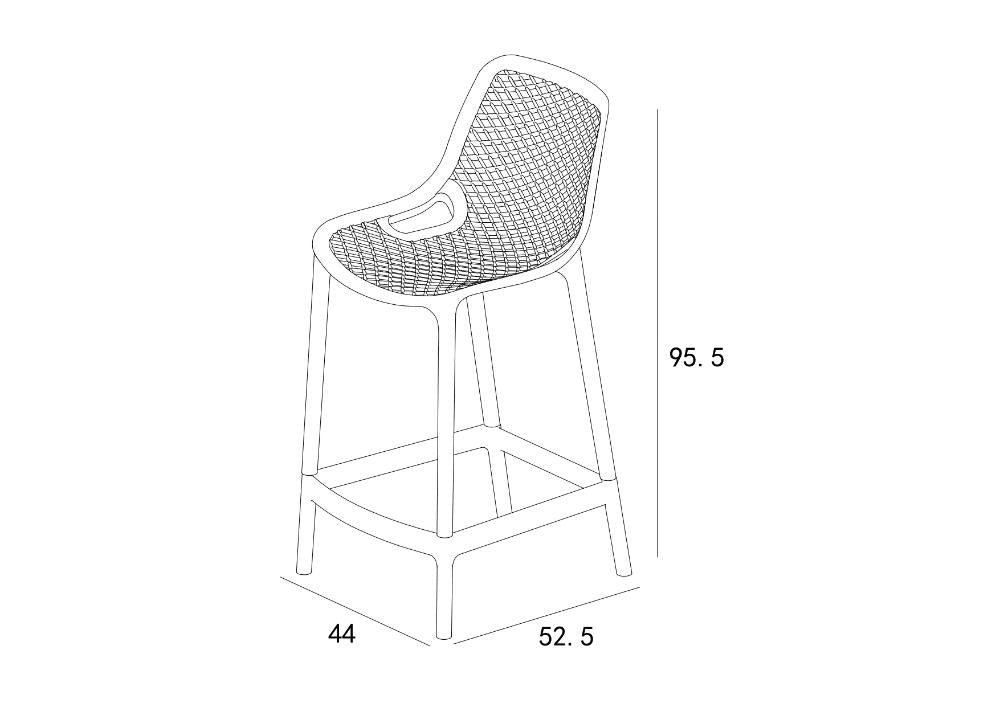 Combo de cocina Espuela, Incluye Barra de Cocina y 2 Sillas