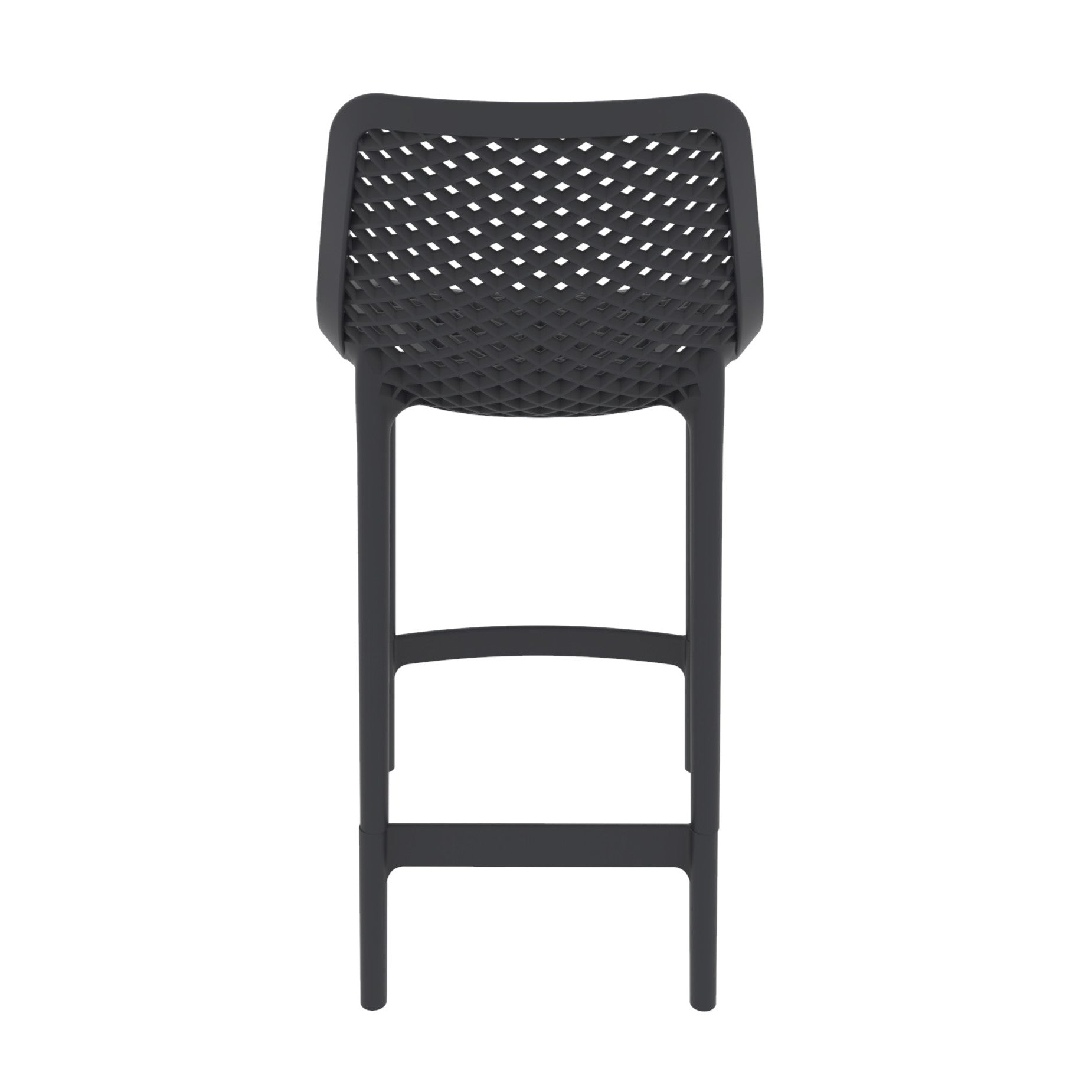 Silla para Bar Miame, Color Negro, con reposa pies en diseño Moderno X4
