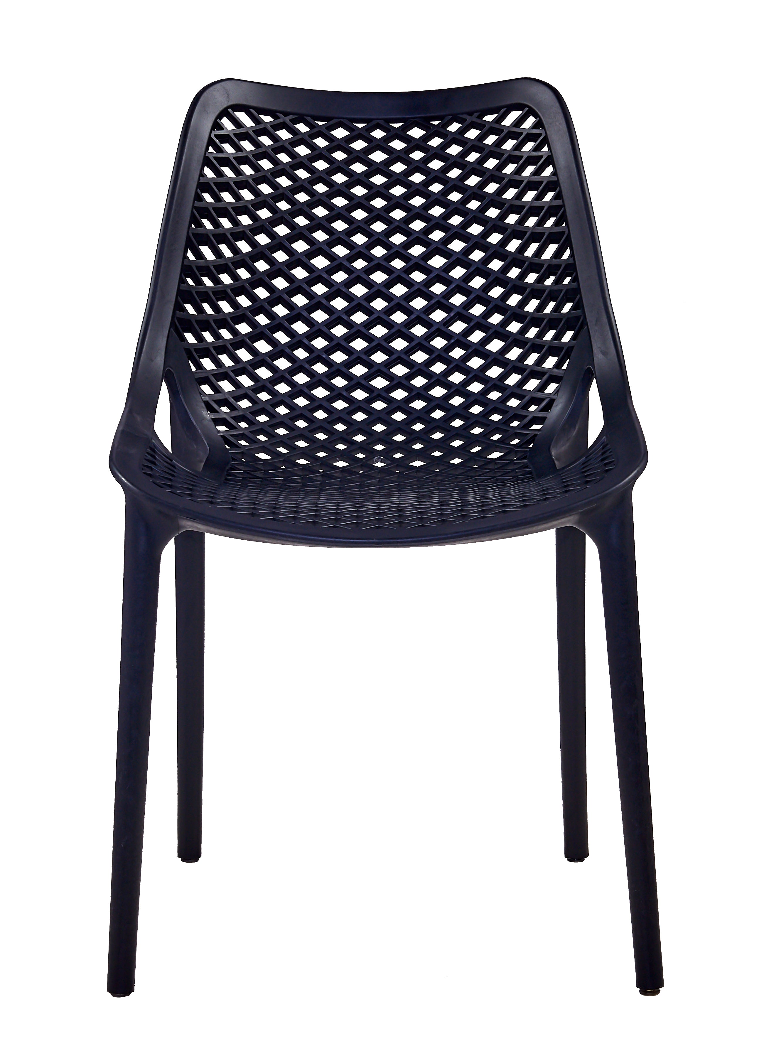 Silla Miame, Negro, con Espaldar y Reposa Brazos