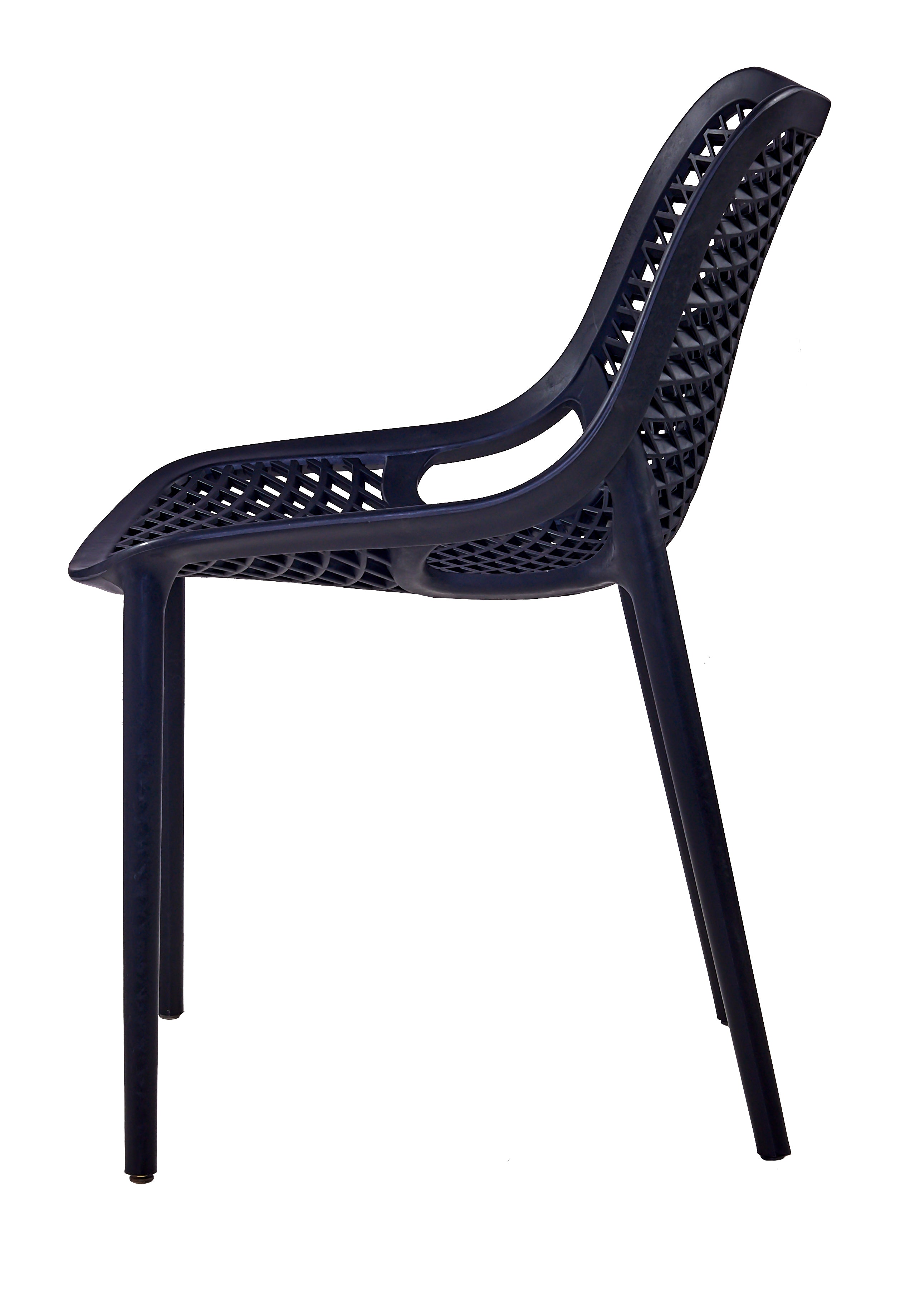 Silla Miame, Negro, con Espaldar y Reposa Brazos