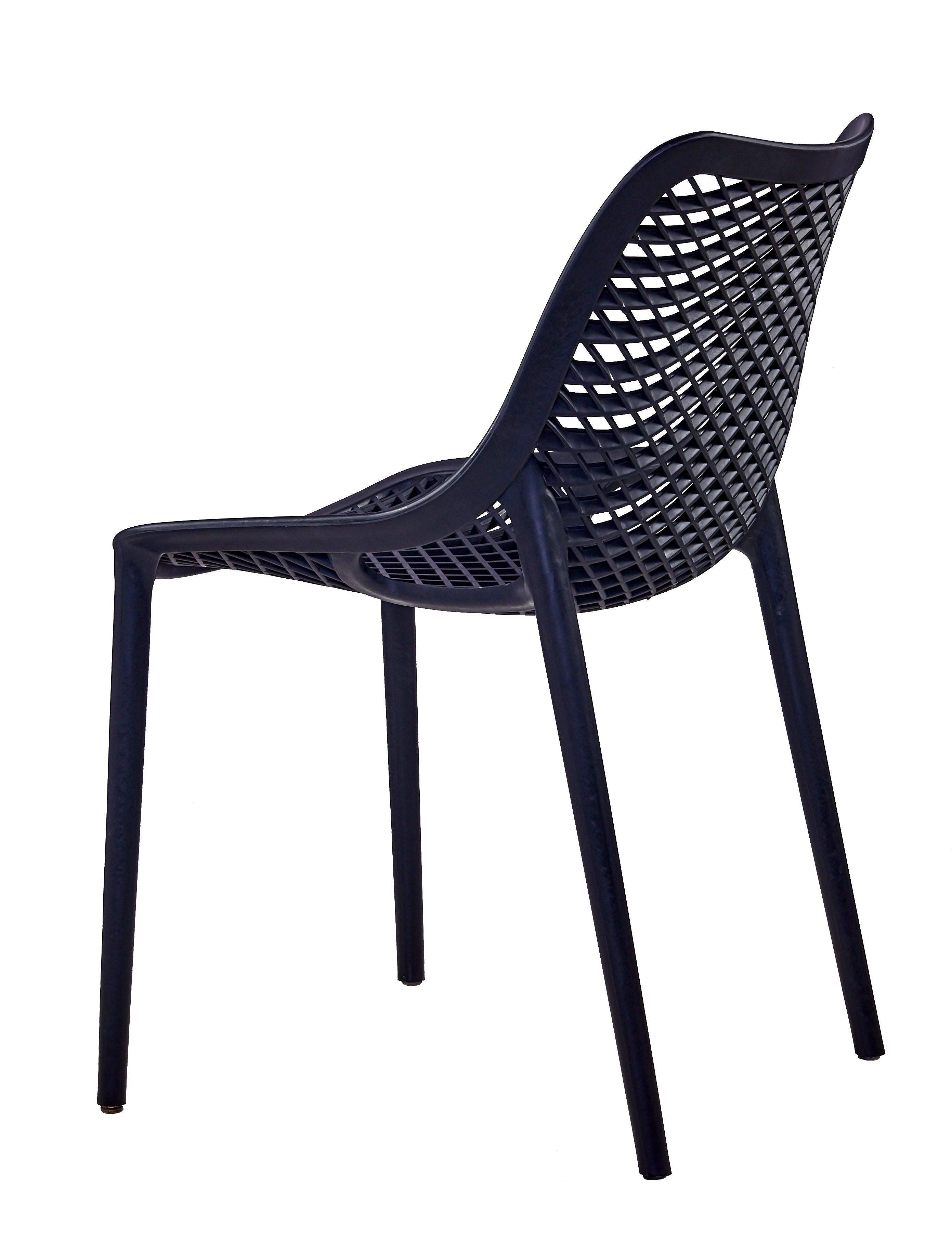 Silla Miame, Negro, con Espaldar y Reposa Brazos