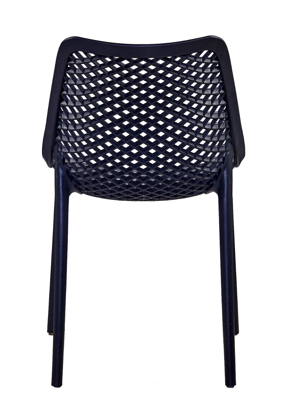 Silla Miame, Negro, con espaldar y reposa brazos